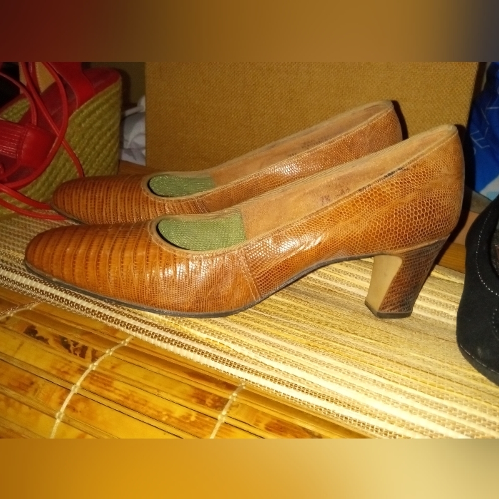 Exotic Rare Alligator Marquise heels
